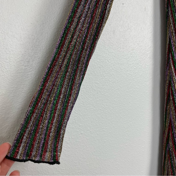 Kimchi Blue Melody Stripe Shimmer Mini Dress | Size Small - Picture 4 of 13